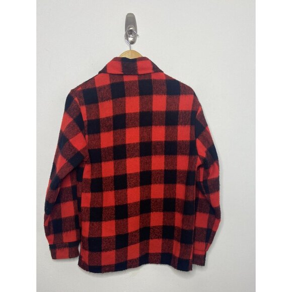 VTG 70's LWL Sport Chief Wool Thick Shirt Jacket Shacket Buffalo  Plaid Mens S - Picture 2 of 7